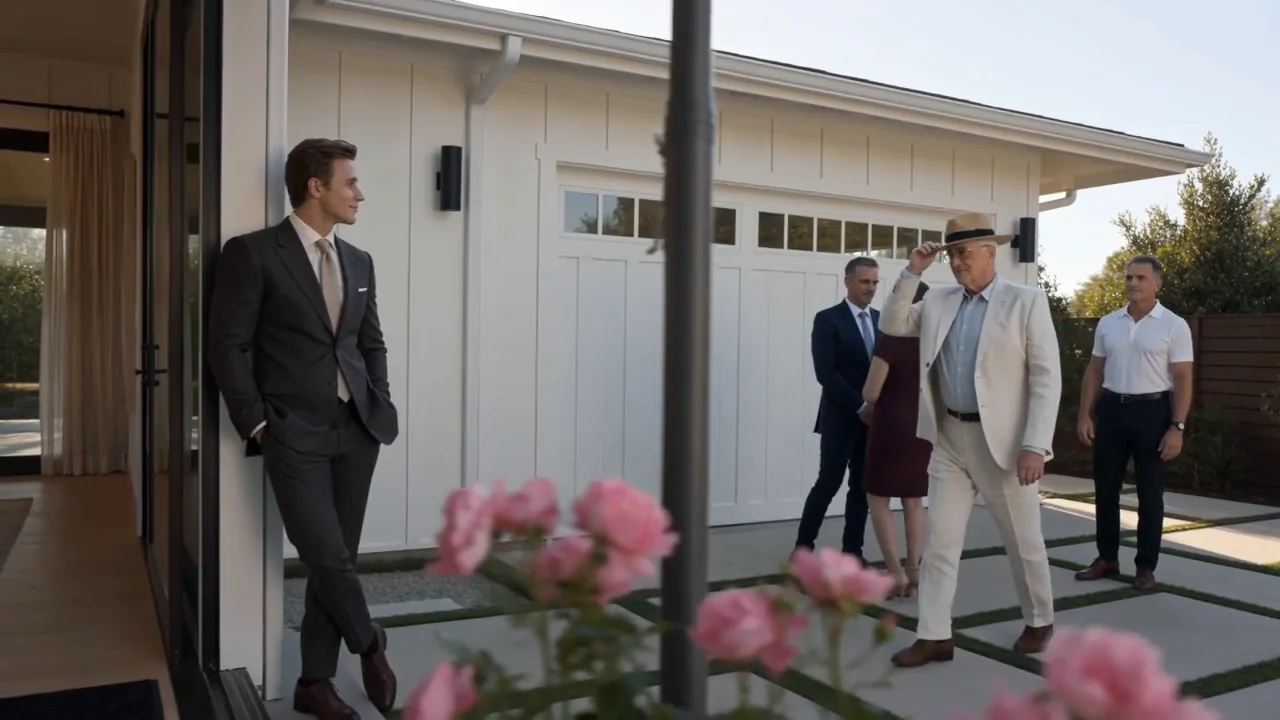 Joe Goodman and Slava Ploshkin showing a home to buyers, from Joe's film